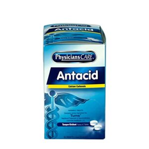 PhysiciansCare Antacid Heartburn Medication (Compare to Tums), 50 Doses of Two Tablets, 420 mg