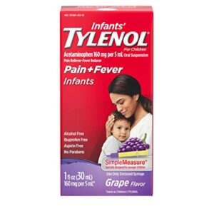 tylenol infants acetaminophen liquid medicine, grape, 1 fl. oz