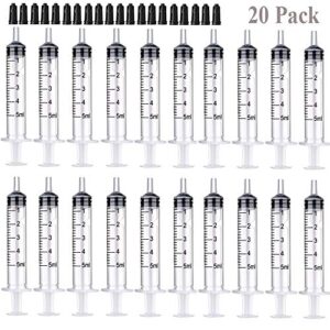 5ml syringes with caps (20 pack)