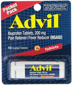advil pain reliever and fever reducer, pain relief medicine with ibuprofen 200mg for headache, backache, menstrual pain and joint pain relief – 10 coated tablets