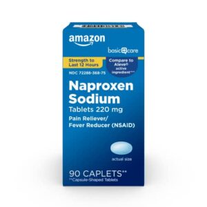 amazon basic care naproxen sodium tablets, 220 mg, 90 count