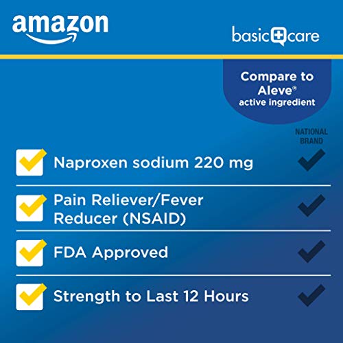 Amazon Basic Care Naproxen Sodium Tablets, 220 mg, 90 Count