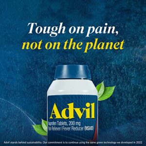 Advil Pain Reliever and Fever Reducer, Pain Relief Medicine with Ibuprofen 200mg for Headache, Backache, Menstrual Pain and Joint Pain Relief - 300+24 Coated Tablets