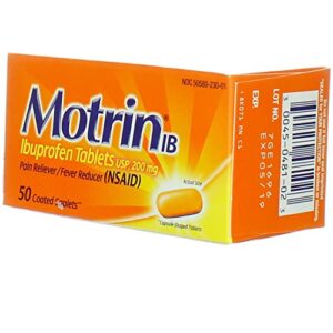 Motrin Ib 50 Coated Table Size 50ct Motrin Ib 50 Coated Tablets 50ct