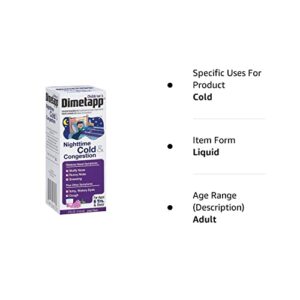 Dimetapp Childrens Nighttime Cold and Congestion Grape - 4 fl oz