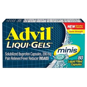 advil liqui-gels minis, 80 capsules per bottle (3 bottles)