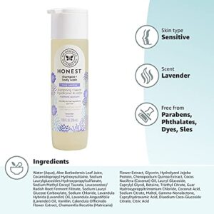 The Honest Company 2-in-1 Cleansing Shampoo + Body Wash | Gentle for Baby | Naturally Derived, Tear-free, Hypoallergenic | Lavender Calm, 10 fl oz