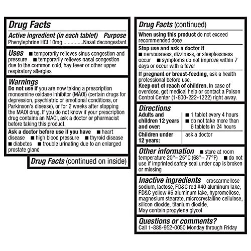 HealthA2Z Decongestant PE 300 Counts | Phenylephrine HCl 10 mg | Maximum Strength | Non Drowsy Nasal & Sinus Congestion Relief Due to Cold & Allergies