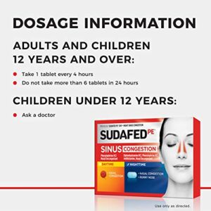 Sudafed PE Day and Night Sinus Pressure & Congestion Tablets, 20 Count