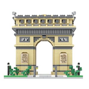 dovob architecture arc de triomphe micro building blocks set (2020 pieces) famous architecture model toys gifts for kid and adult