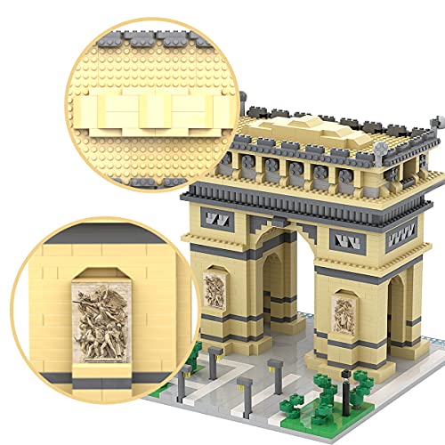 dOvOb Architecture Arc De Triomphe Micro Building Blocks Set (2020 Pieces) Famous Architecture Model Toys Gifts for Kid and Adult