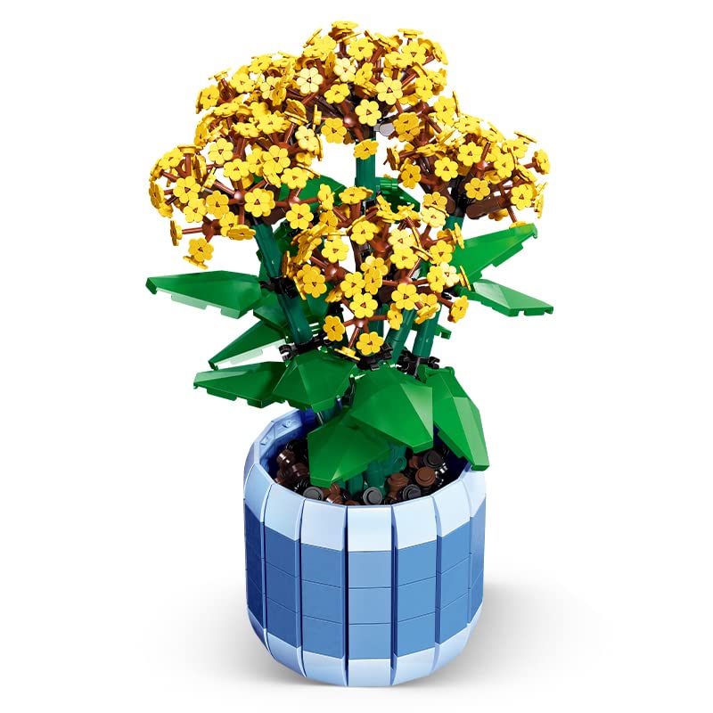 Apostrophe Games Daffodil/Jonquil Flower Building Block Set - 842 Pcs - Unique Plant Sets to Build and Display, Models for Adults and Kids