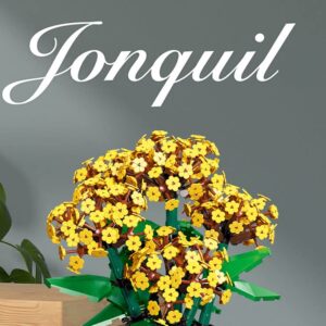 Apostrophe Games Daffodil/Jonquil Flower Building Block Set - 842 Pcs - Unique Plant Sets to Build and Display, Models for Adults and Kids