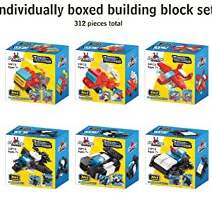 Apostrophe Games 10 SWAT and Fire Fighter Building Block Sets (312 Pieces Total) Ten Individually Boxed Toys for Party Favors, Goodie Bags, Stocking Stuffers