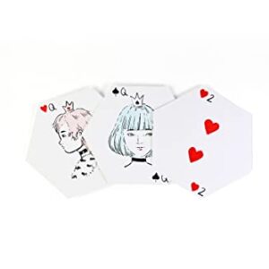 Apostrophe Games Blank Hexagon Playing Cards (Matte Finish) 3.25" x 3.75", 120 Blank Cards, Board Game Cards