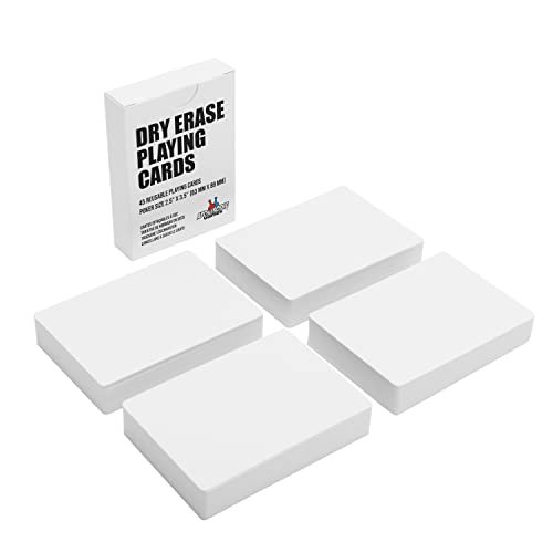 Apostrophe Games Dry Erase Blank Playing Cards w/Box, Poker Size - 2.5" x 3.5", 180 Reusable Blank Cards, Flash Cards, Board Game Cards & Note Cards