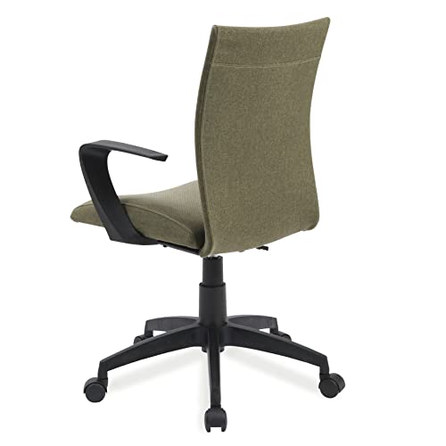 Leick Linen Apostrophe Office Chair with Black Caster Base, Sage Green