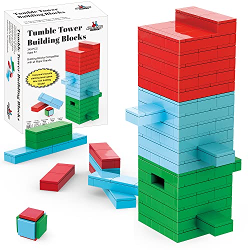 Apostrophe Games Tumble Tower Building Block Set