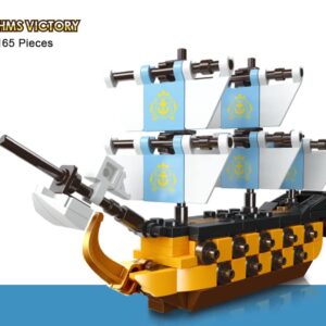 Apostrophe Games Famous Sailing Ships Building Block Set Toys - 3 Ships to Build, 506 Total Pieces - The Flying Dutchman, HMS Victory, Santa Maria, Model for Kids and Adults