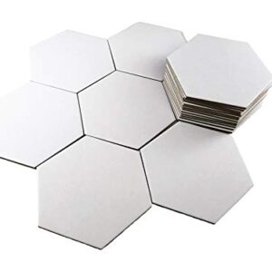 Apostrophe Games Hexagon Board Game Tiles – 20Pcs Large Game Board Pieces Blank Game Board Chits, Same Size as Settlers of Catan – Create Your Own Custom Tiles