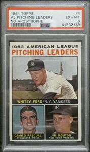 1964 topps al pitching leaders no apostrophe #4 psa 6 ex-mt