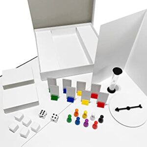 Create Your Own Board Game Set – DIY Game Kit with Blank Game Board, Game Pieces, Blank Cards, Dice, Spinner, Rulebook, Sand Timer – Complete Build Your Own Game Set for Family Board Games