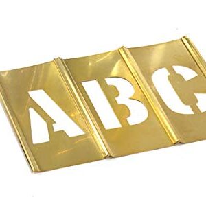 Stencil-6" Brass Letter Set(1) A-Z, (1) Ampersand, Blanks, (1) Comma, (1) Dash, (1) Period 6