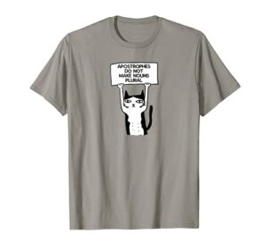 grammar punctuation nerd apostrophe cat shirt