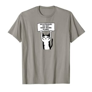 Grammar punctuation nerd apostrophe cat shirt