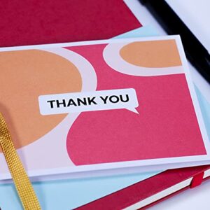 L'apostrophe Thank You Cards - Set of Small Blank Notecards - Modern Design for Small Business, Birthday, Graduation, All Occasions (16 count)