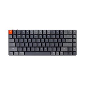 keychron k3 75% layout 84-key ultra-slim hot-swappable wireless bluetooth mechanical keyboard with low-profile keychron optical blue switch/white led backlight/usb wired for mac windows-version 2