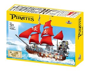 apostrophe games pirate ship building block set (1,123 pieces)