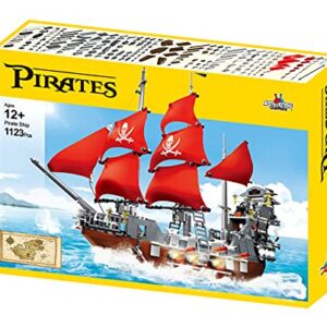 Apostrophe Games Pirate Ship Building Block Set (1,123 Pieces)