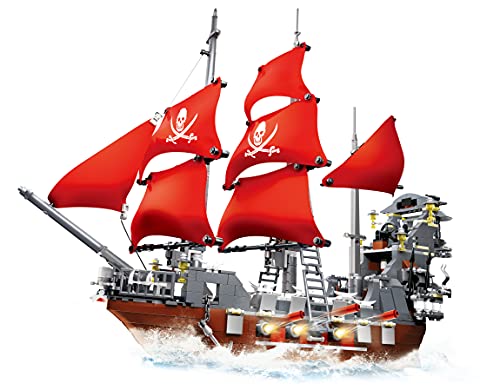 Apostrophe Games Pirate Ship Building Block Set (1,123 Pieces)