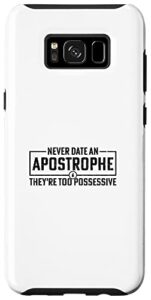 galaxy s8+ english apostrophe funny language teacher teaching graphic case