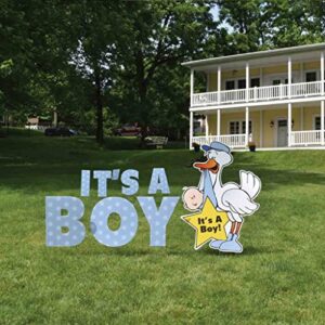 victorystore yard decorations: it’s a boy yard card letters & stork baby announcement, set of 9 with stakes 12349
