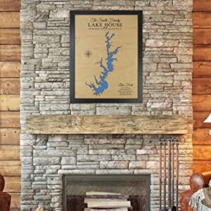 Personalized House Decor Wood Lake Map of Any Lake - Customized Handmade Gifts for Lake House Wall Decor