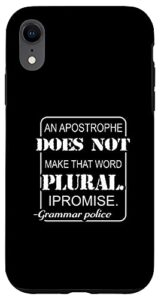 iphone xr apostrophe make word plural grammar lingui teacher case