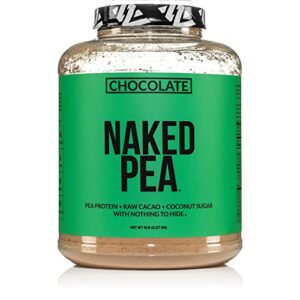 Chocolate Naked Pea Protein - Pea Protein Isolate from North American Farms - 5lb Bulk, Plant Based, Vegetarian & Vegan Protein. Easy to Digest, Non-GMO, Gluten Free, Lactose Free, Soy Free