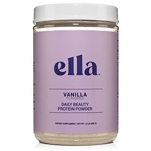 NAKED nutrition Ella Vanilla Collagen Protein Powder for Women - Daily Beauty Protein Powder with Grass-Fed Collagen Peptides - Non-GMO, Gluten-Free, No Artificial Sweeteners - 20 Servings