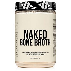 naked bone broth – beef bone broth protein powder – 20g protein, only 1 ingredient – gut health and joint supplement – unflavored – no gmo, gluten, or soy – 1 pound