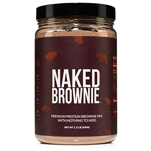 Naked Brownie - High Protein Brownie Mix, No Artificial Sweeteners, 15g Protein, Only 9g Sugar, Gluten Free, Non-GMO, No Soy - 1.2 LB