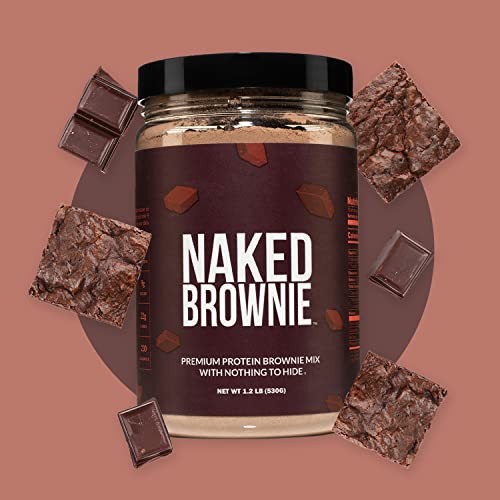 Naked Brownie - High Protein Brownie Mix, No Artificial Sweeteners, 15g Protein, Only 9g Sugar, Gluten Free, Non-GMO, No Soy - 1.2 LB