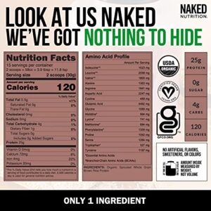 Naked Rice 1LB - Organic Brown Rice Protein Powder - Vegan Protein Powder, GMO Free, Gluten Free & Soy Free. Plant-Based Protein, No Artificial Ingredients - 15 Servings