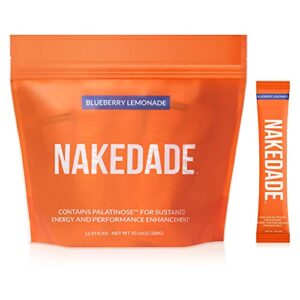 naked nutrition nakedade – performance enhancing sports drink powder – blueberry lemonade electrolyte powder – no gmos or artificial sweeteners, gluten-free, soy-free, dairy-free – 16 sticks