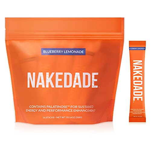 NAKED nutrition Nakedade – Performance Enhancing Sports Drink Powder - Blueberry Lemonade Electrolyte Powder – No GMOs or Artificial Sweeteners, Gluten-Free, Soy-Free, Dairy-Free – 16 Sticks