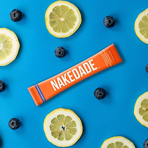 NAKED nutrition Nakedade – Performance Enhancing Sports Drink Powder - Blueberry Lemonade Electrolyte Powder – No GMOs or Artificial Sweeteners, Gluten-Free, Soy-Free, Dairy-Free – 16 Sticks