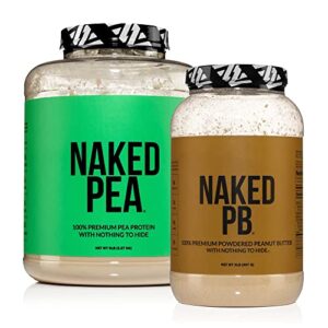 dairy free protein bundle: 5lb unflavored naked pea and 2lb naked pb