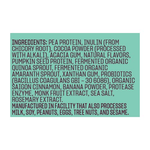 Vega Hello Wellness You’ve Got Guts Blender Free Smoothie, Choco Cinnamon Banana (14 Servings) Plant Based Vegan Protein Powder, 5g Prebiotic Fiber, 0g Added Sugar, 14.3oz (Packaging May Vary)