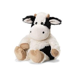 black & white cow warmies – cozy plush heatable lavender scented stuffed animal